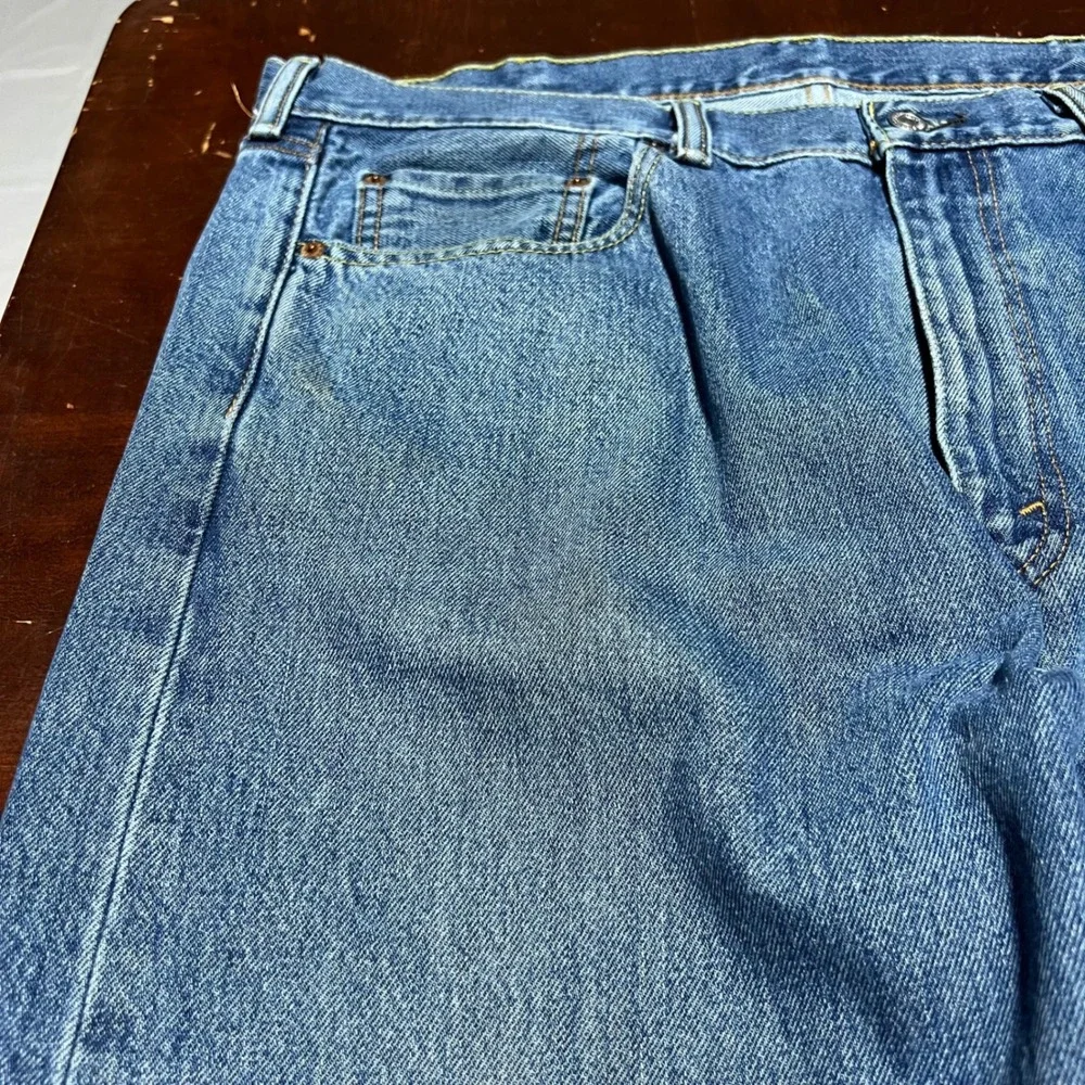 Levis 505 Regular Fit Straight Leg Blue Denim Jeans Mens 40x30 Medium Wash